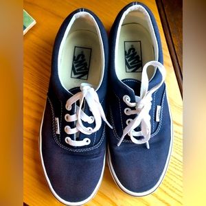 Navy Blue and white Vans size 7.5